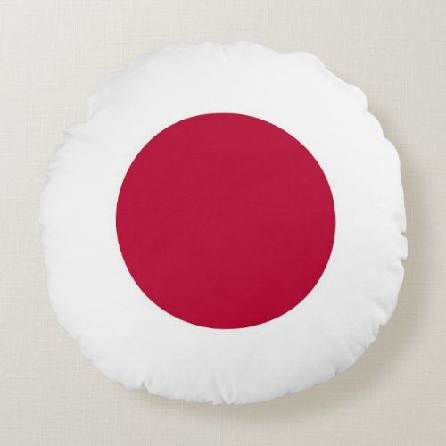 Round Throw Pillow with flag of Japan