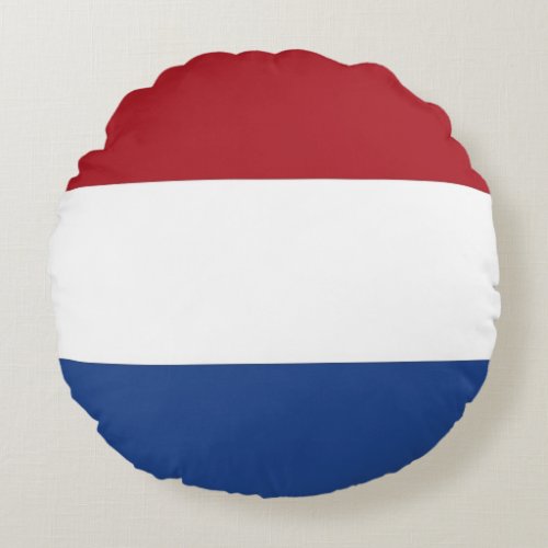 Round Throw Pillow with flag of Netherlands