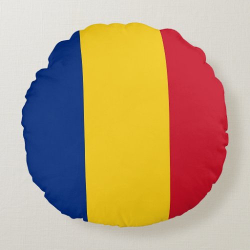 Round Throw Pillow with flag of Romania