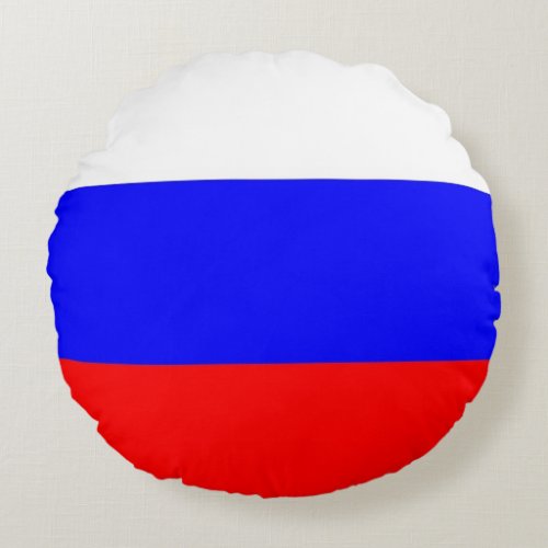 Round Throw Pillow with flag of Russia