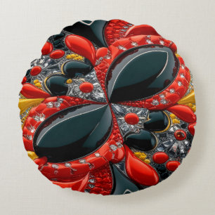 Round Throw Pillow with Germany Colors