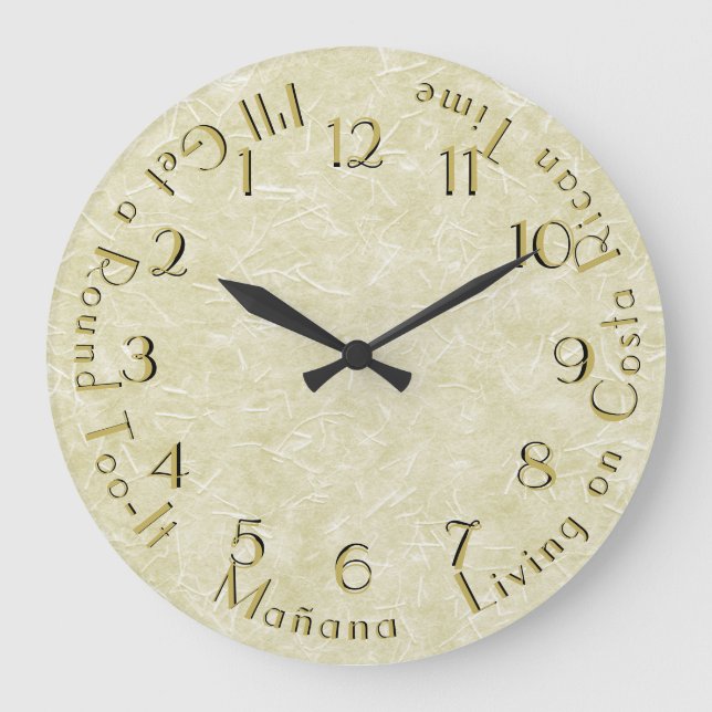Round Too-It Backward Clock Customizable (Front)
