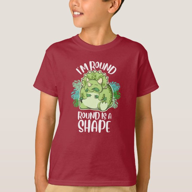 Round Triceratops T-Shirt (Front)