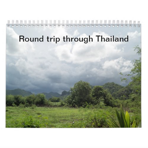Round trip through Thailand Calendar