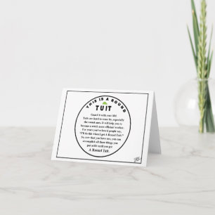 ROUND TUIT Blank Letterpress Thank You Card