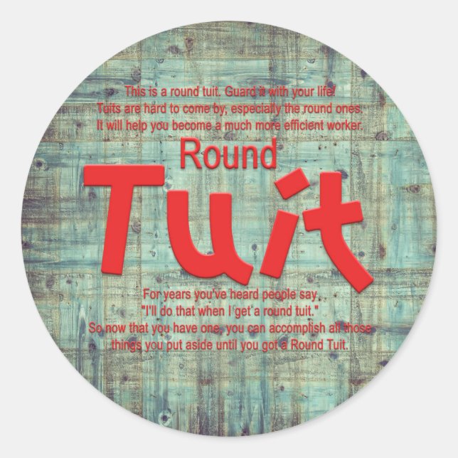 Round Tuit Sticker (Front)