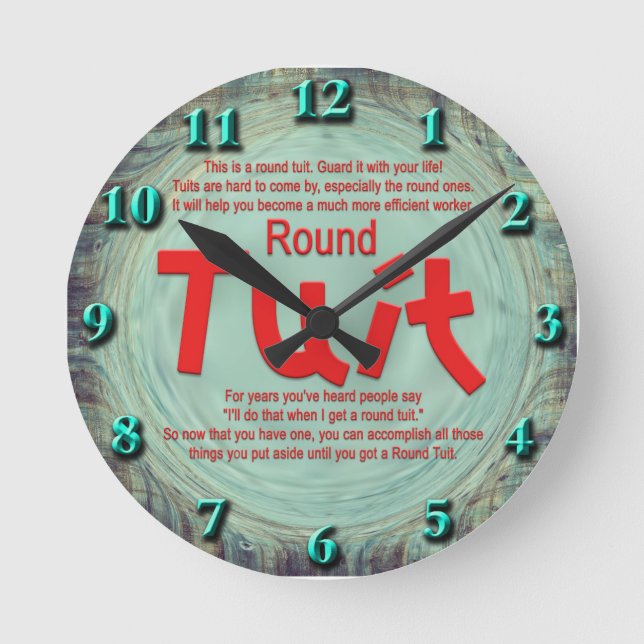 Round Tuit Wall Clock (Front)