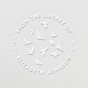 Round Typography Birds From The Library Of Embosser