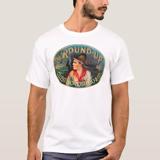 Round Up Cigar Label T-Shirt (Front)