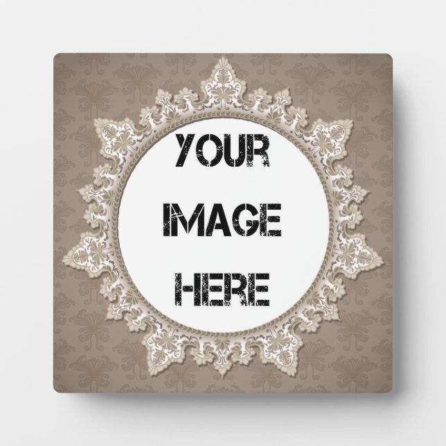 Round Vintage Lace  Art Plaque (Front)