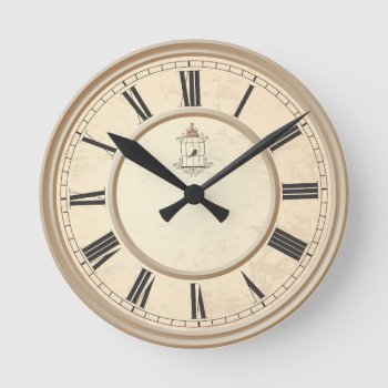 Round Wall Clock by Heartsview at Zazzle