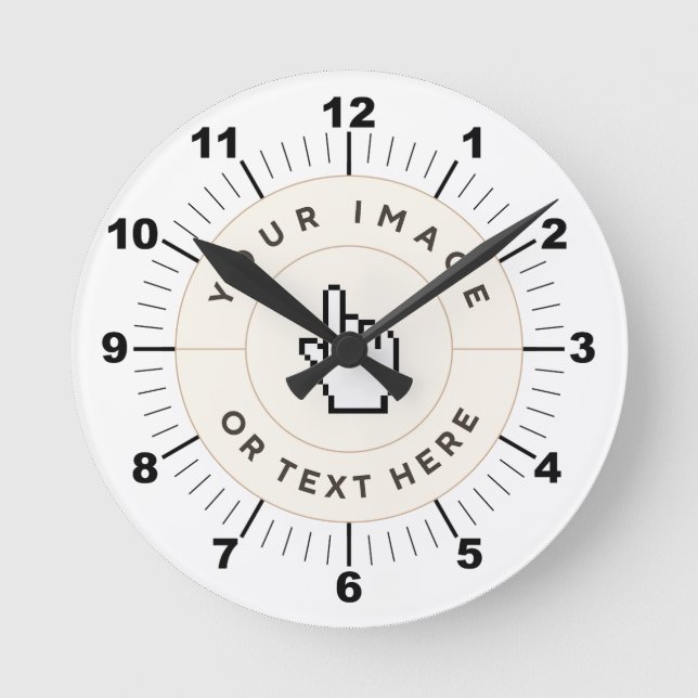 Round Wall Clock 8" - Custom (add image/text) (Front)