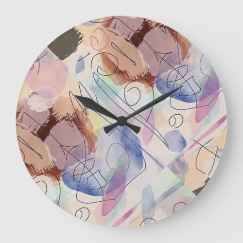 Round Wall Clock Original Artwork Large Clock