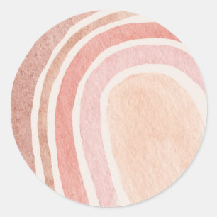 Round Watercolor Rainbow Sticker