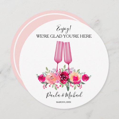 Round Wedding Rehearsal Dinner Plate Thank You