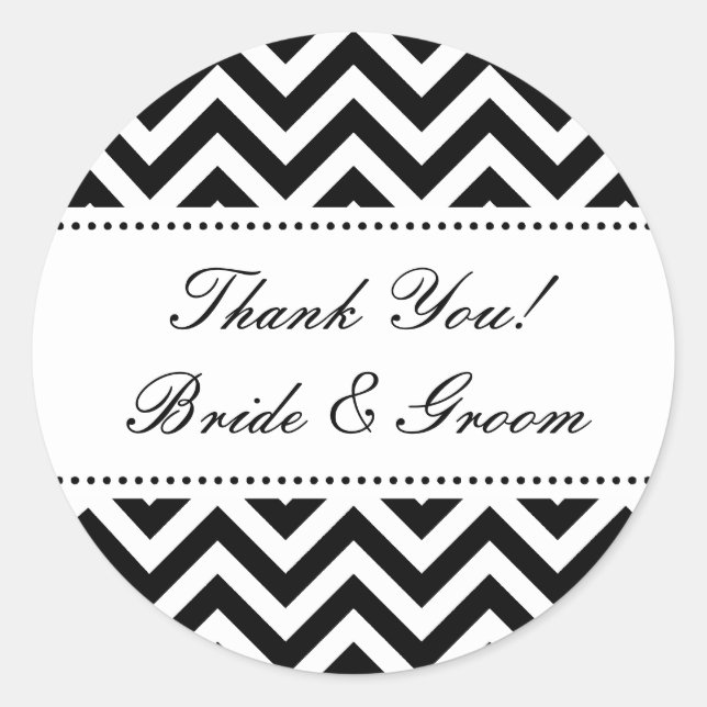 Round Wedding thank you stickers | envelope sealer (Front)