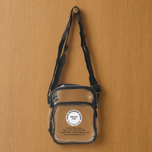 Round White Business Brand | Clear Crossbody Bag