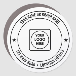 Round White Custom Logo Vehicle Promotion Magnet