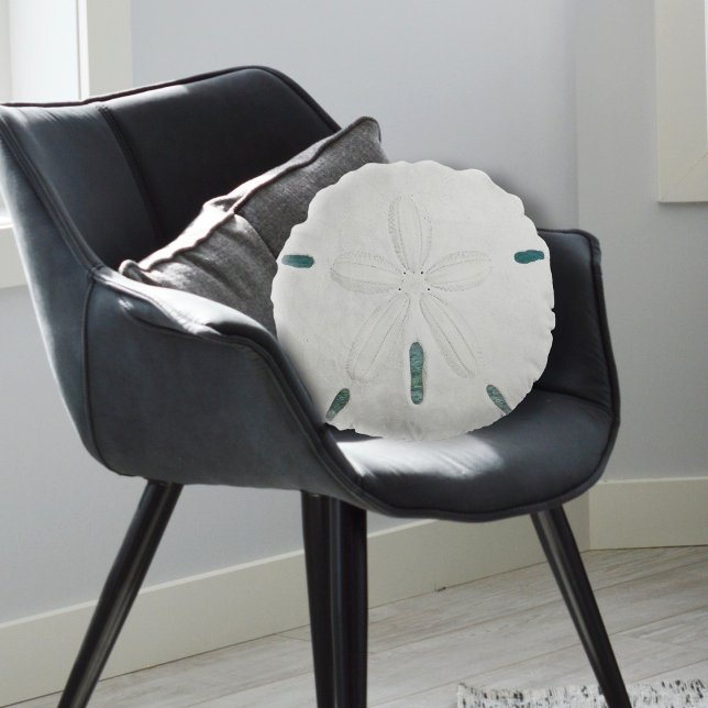 Round White Sand Dollar Home Decor Pillow (Creator Uploaded)