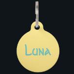 Round Yellow/Buffer Custom Pet Tag<br><div class="desc">Round Yellow/Buffer Custom Pet Tag</div>