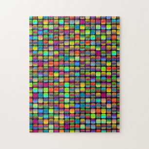 Rounded and Colorful Squares Jigsaw Puzzle