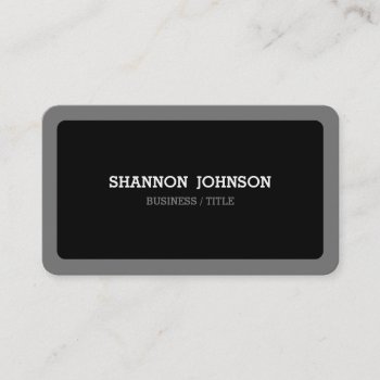 Rounded Black And Gray Minimal Modern Business Card by inkbrook at Zazzle
