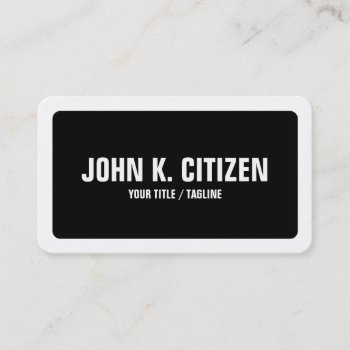 Rounded Black & White Bold Simple Business Card by inkbrook at Zazzle