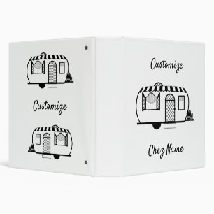 Rounded Caravan Trailer Thunder_Cove 3 Ring Binder