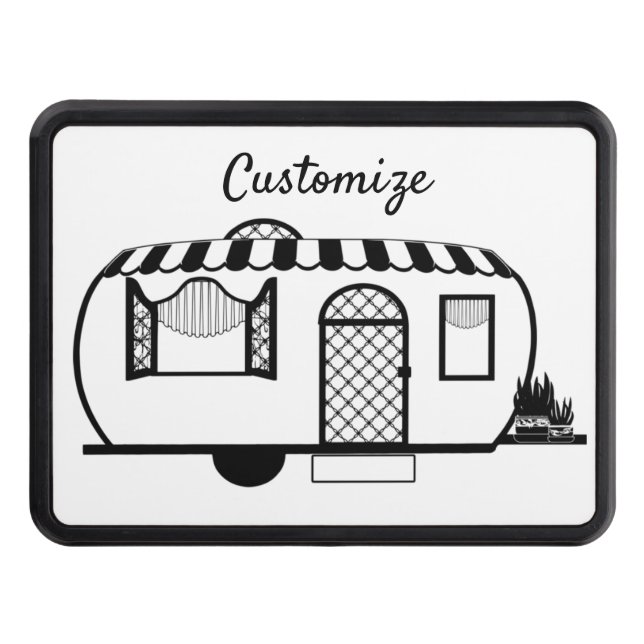 Rounded Caravan Trailer Thunder_Cove Hitch Cover (Front)