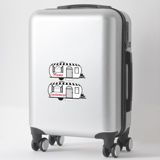 Rounded Caravan Trailer Thunder_Cove Sticker (Suitcase)