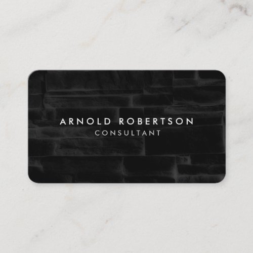 Rounded Corner Black Wall Professional Minimalist Business Card