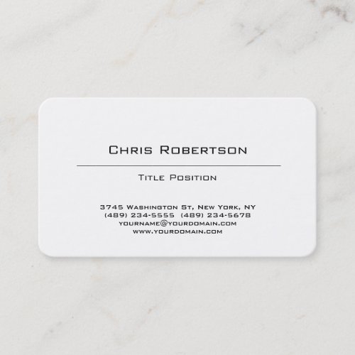 Rounded Corner Black White Charming Business Card