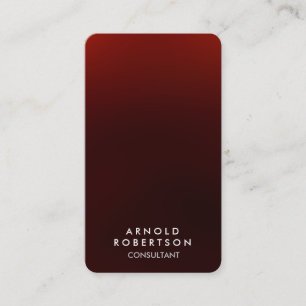 Rounded Corner Brownish Red Elegant Business Card