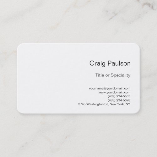 Rounded Corner Charming Black White Business Card