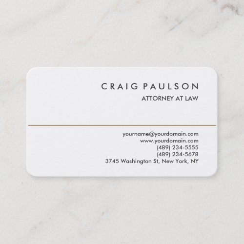 Rounded Corner Consultant Attorney Business Card