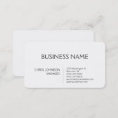 Rounded Corner Contemporary Manager Business Card (Front/Back)