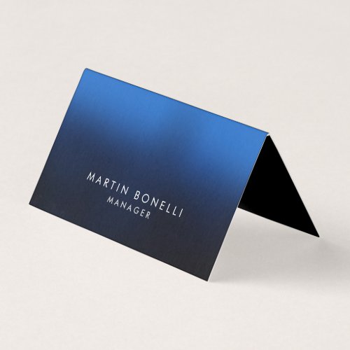 Rounded Corner Dark Blue Black Business Card