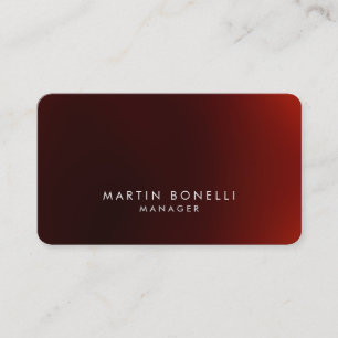 Rounded Corner Dark Red Stylish Business Card