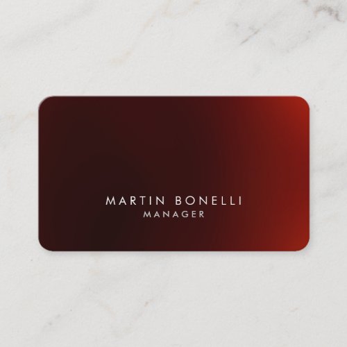 Rounded Corner Dark Red Stylish Business Card