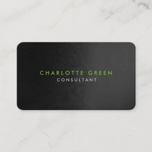 Rounded Corner Grey Green Professional Business Card