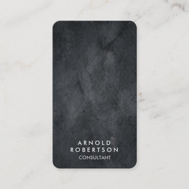 Rounded Corner Grey Modern Stylish Elegant Business Card (Front)