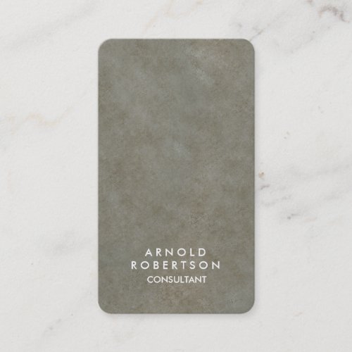 Rounded Corner Grey Stone Elegant Business Card