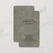 Rounded Corner Grey Stone Wall Elegant Unique Business Card (Front/Back)