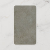 Rounded Corner Grey Stone Wall Elegant Unique Business Card (Back)