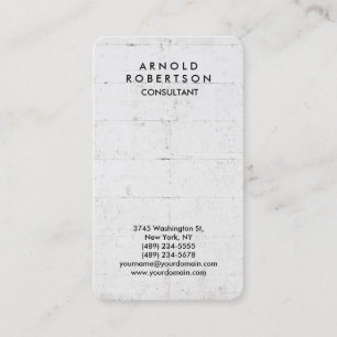 Rounded Corner Grey Wall Elegant Unique Business Card