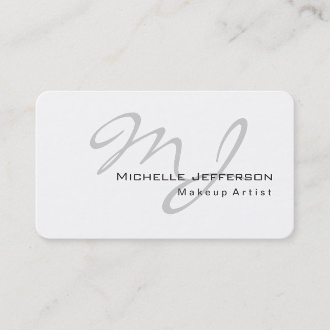 Rounded Corner Makeup Artist White Business Card (Front)