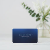 Rounded Corner Night Blue Elegant Professional Business Card (Standing Front)