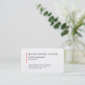 Rounded Corner Orange White Manager Business Card (Standing Front)