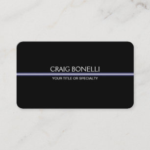 Rounded Corner Plain Black White Business Card