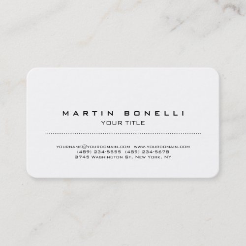 Rounded Corner Plain Professional Business Card